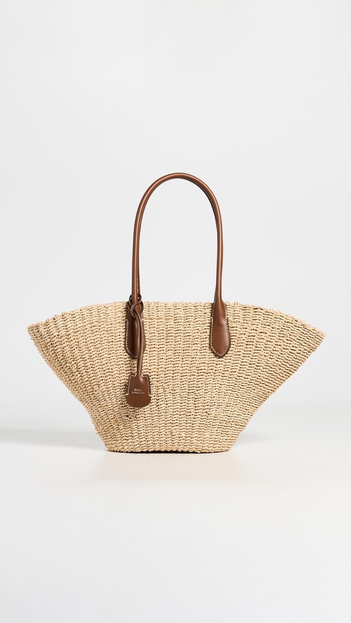 Twist Raffia Basket Tote by POLO RALPH LAUREN