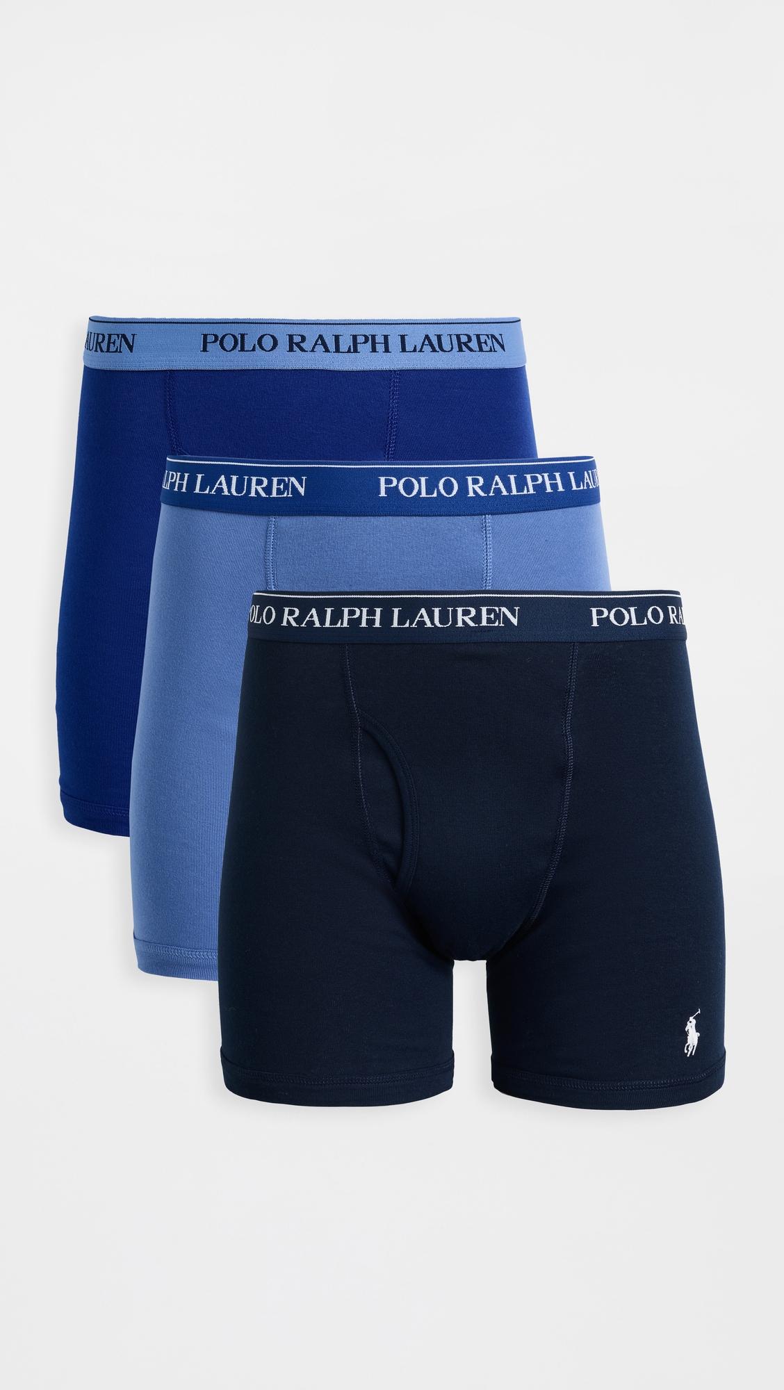 Classic Fit Cotton Boxer Briefs 3 Pack by POLO RALPH LAUREN UNDERWEAR