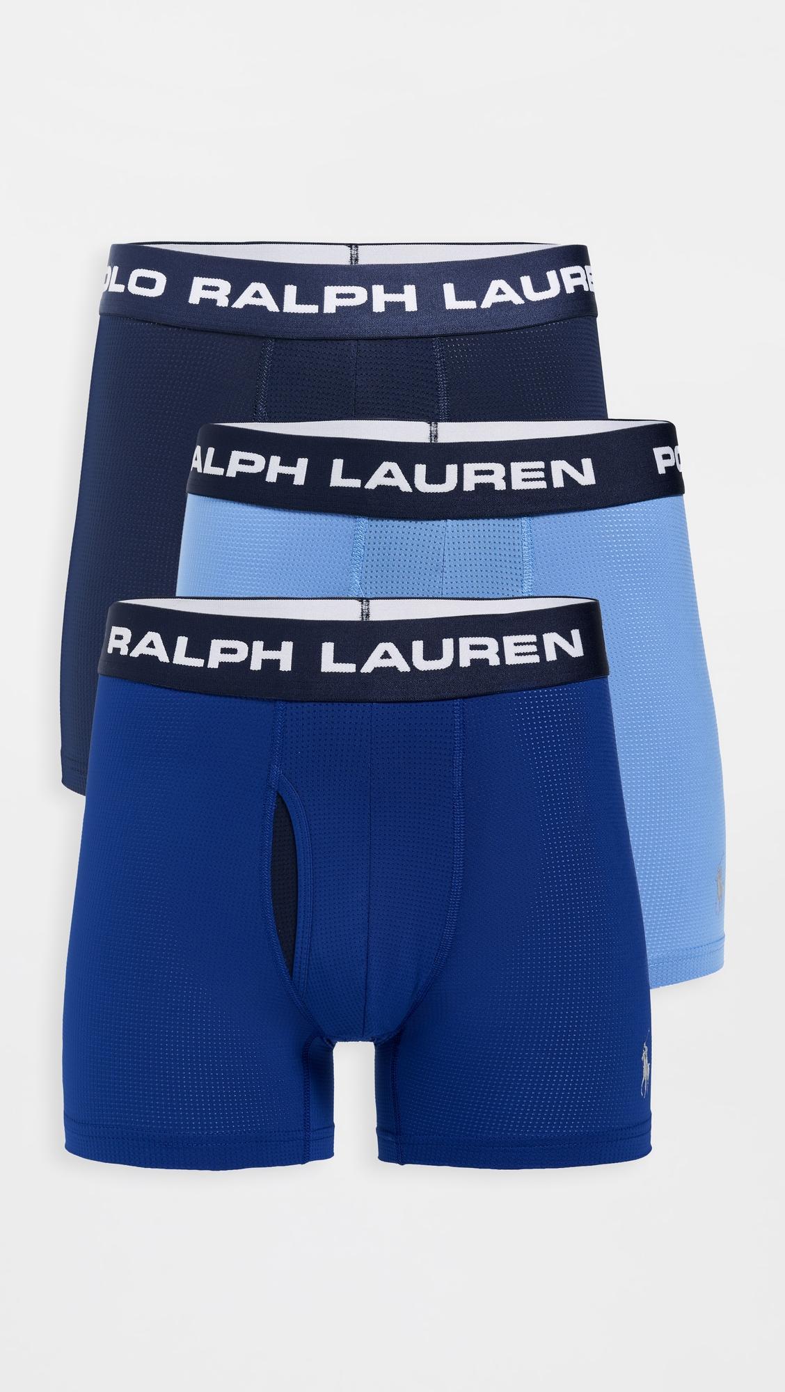 Perfect Pouch Mesh Boxer Briefs 3 Pack by POLO RALPH LAUREN UNDERWEAR