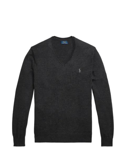 V-neck logo-embroidered sweater by POLO RALPH LAUREN
