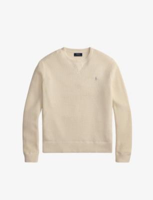 Waffle Logo-Embroidered Cotton and Wool-Blend Jumper by POLO RALPH LAUREN