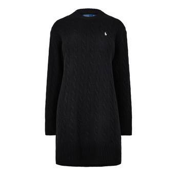 Women's Wool Long-Sleeve Crew-Neck Midi Jumper Dress by POLO RALPH LAUREN