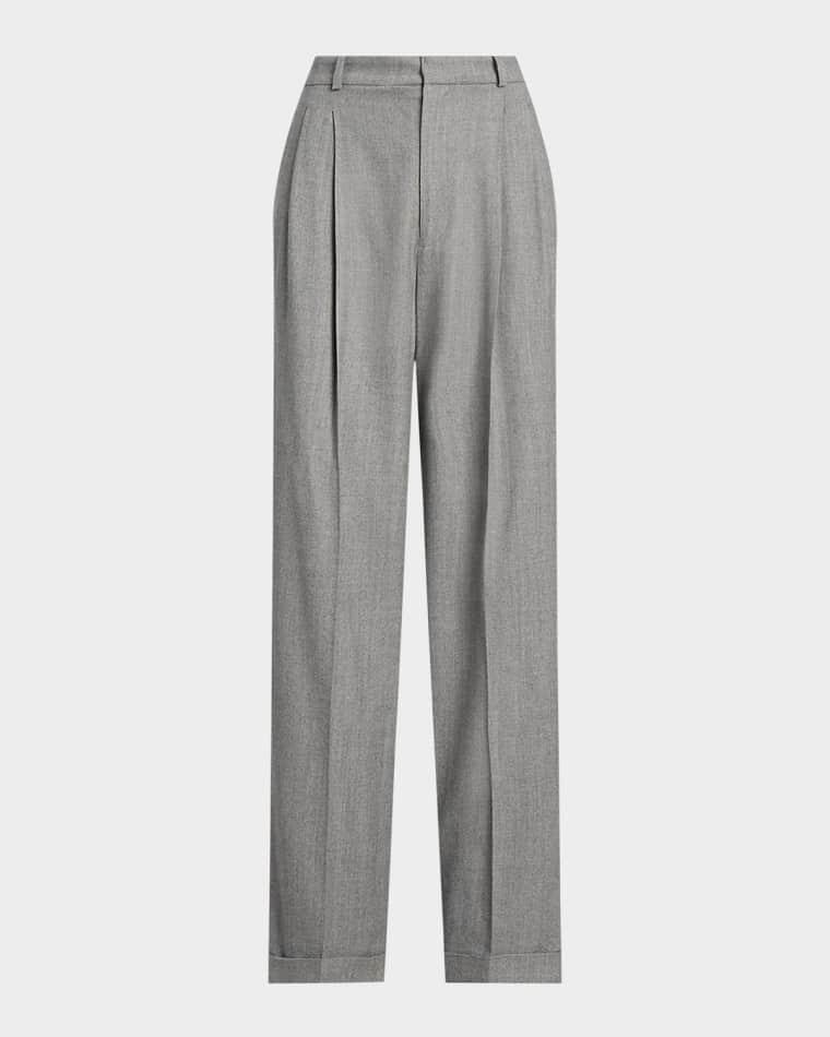 Wool-Blend Flannel Straight-Leg Pants by POLO RALPH LAUREN