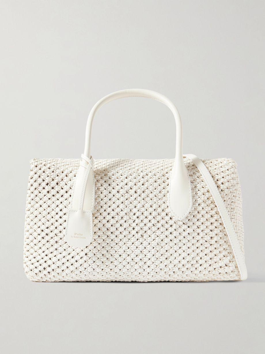 Woven leather duffel bag by POLO RALPH LAUREN