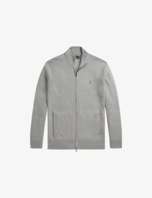 Zip-Up Ribbed Cotton-Knit Jumper by POLO RALPH LAUREN