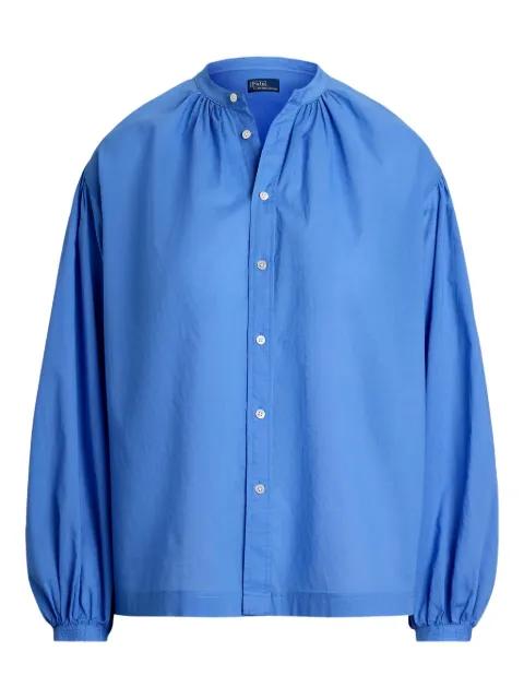 balloon-sleeve button-up shirt by POLO RALPH LAUREN