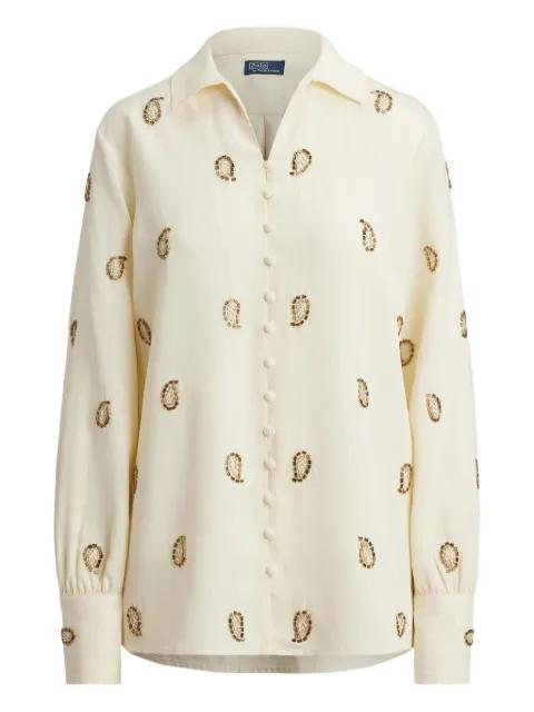 bead-detailed shirt by POLO RALPH LAUREN