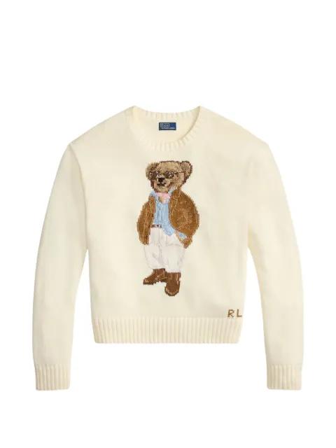 bear-embroidered sweater by POLO RALPH LAUREN