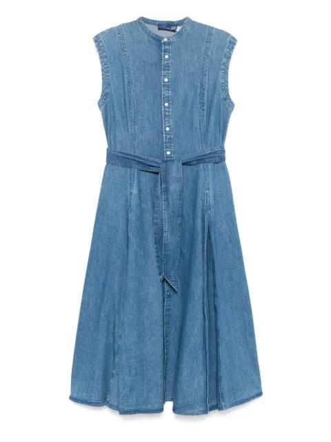 belted denim midi dress by POLO RALPH LAUREN