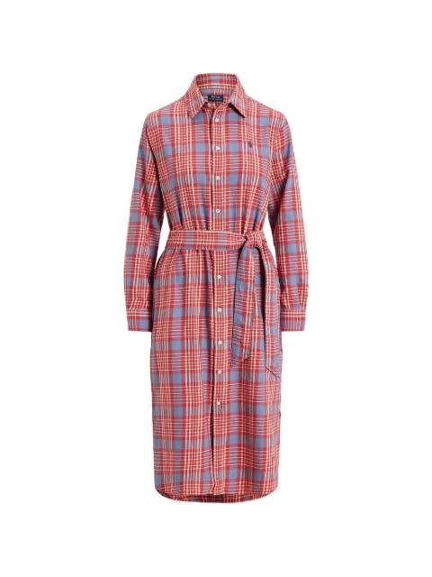 belted midi shirt dress by POLO RALPH LAUREN