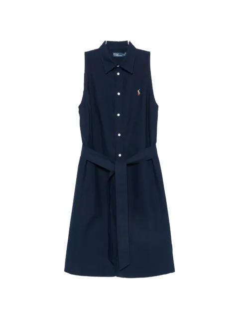 belted sleeveless shirt mini dress by POLO RALPH LAUREN