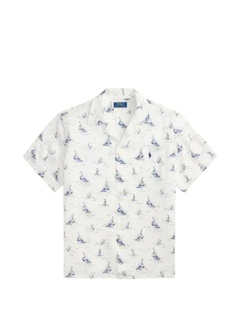 boat-print shirt by POLO RALPH LAUREN