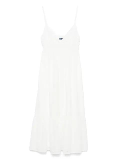 broderie-anglaise midi dress by POLO RALPH LAUREN