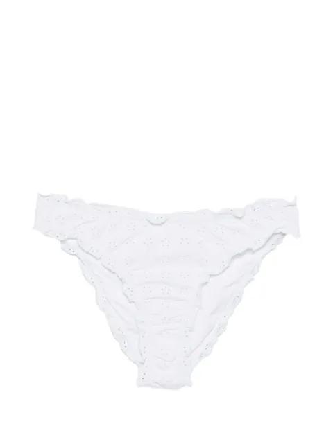 broderie anglaise ruffled bikini bottoms by POLO RALPH LAUREN