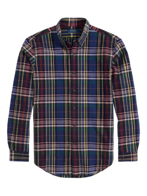 brushed plaid shirt by POLO RALPH LAUREN