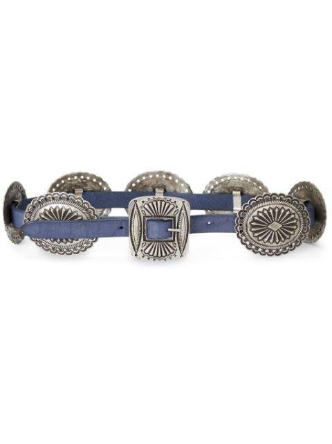 buckle-embellished leather belt by POLO RALPH LAUREN