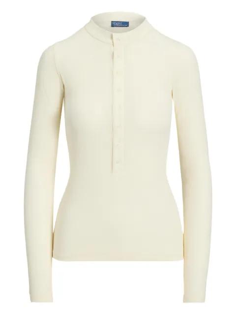 button-down ribbed top by POLO RALPH LAUREN