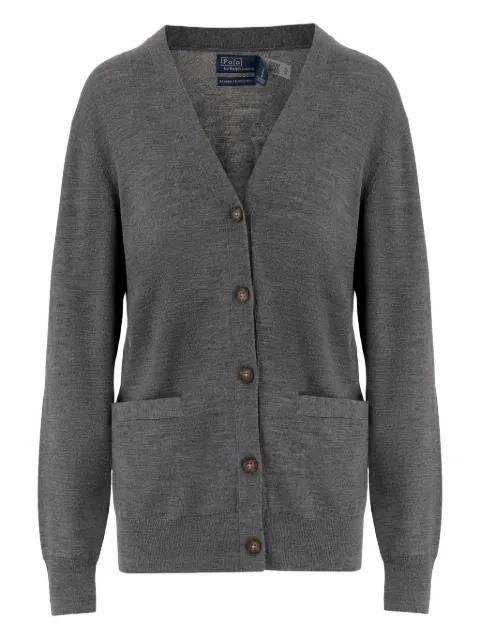 button-front patch-pocket cardigan by POLO RALPH LAUREN