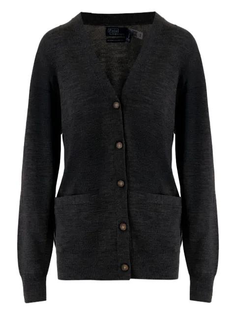 button-front patch-pocket cardigan by POLO RALPH LAUREN