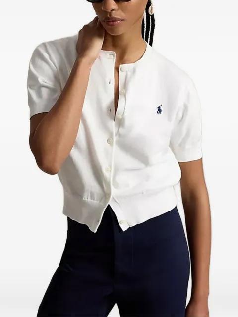 buttoned logo cardigan by POLO RALPH LAUREN