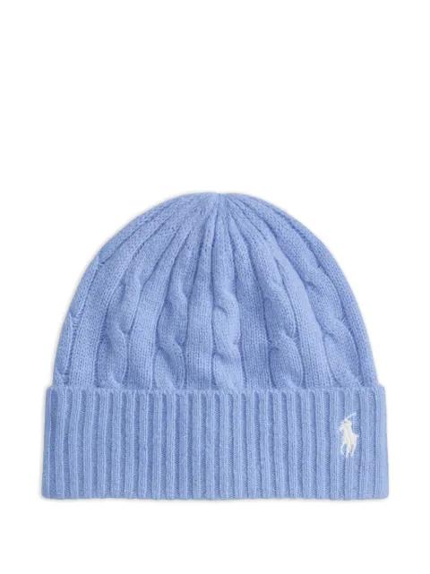 cable-knit Pony beanie hat by POLO RALPH LAUREN
