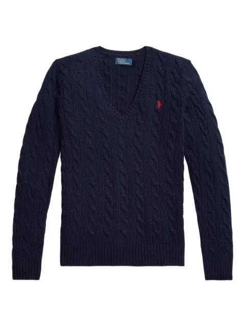 cable-knit V-neck sweater by POLO RALPH LAUREN