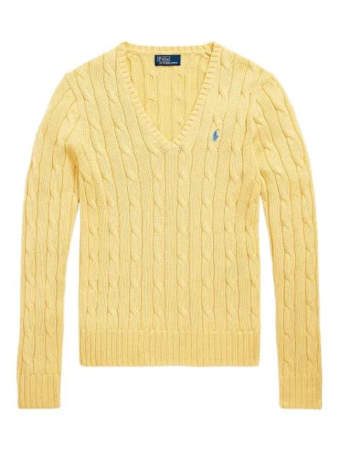 cable-knit V-neck sweater by POLO RALPH LAUREN