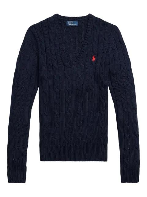 cable-knit V-neck sweater by POLO RALPH LAUREN