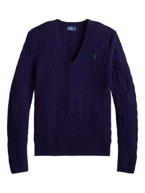 cable-knit V-neck sweater by POLO RALPH LAUREN