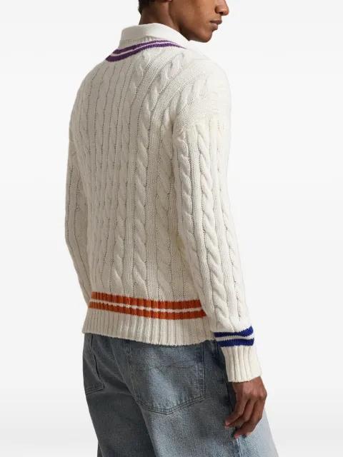 cable-knit V-neck sweater by POLO RALPH LAUREN
