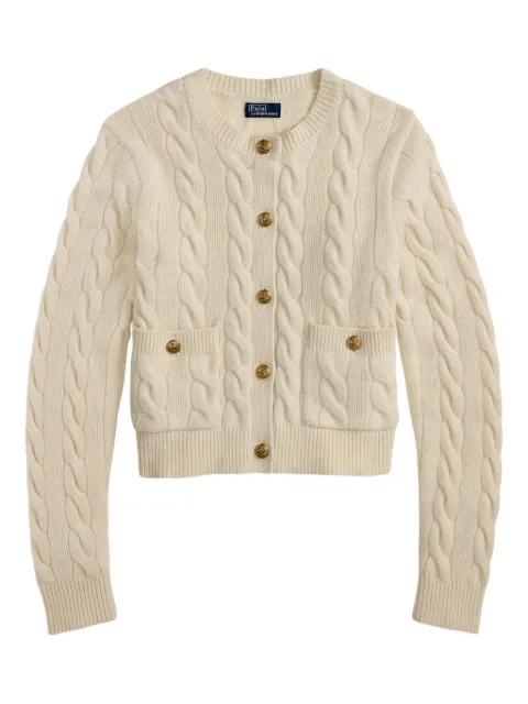 cable-knit button-down cardigan by POLO RALPH LAUREN