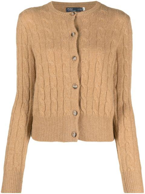 cable-knit cashmere cardigan by POLO RALPH LAUREN