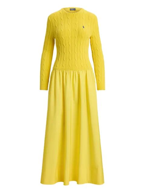 cable-knit cotton dress by POLO RALPH LAUREN