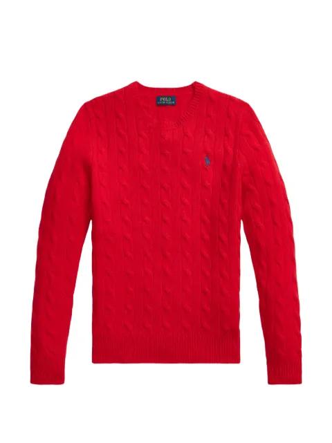 cable-knit crewneck sweater by POLO RALPH LAUREN