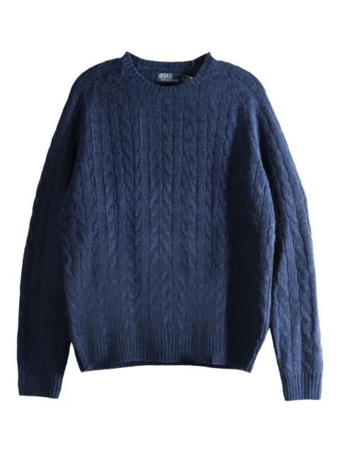 cable-knit elbow patch sweater by POLO RALPH LAUREN