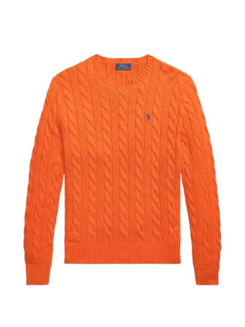 cable-knit embroidered sweater by POLO RALPH LAUREN
