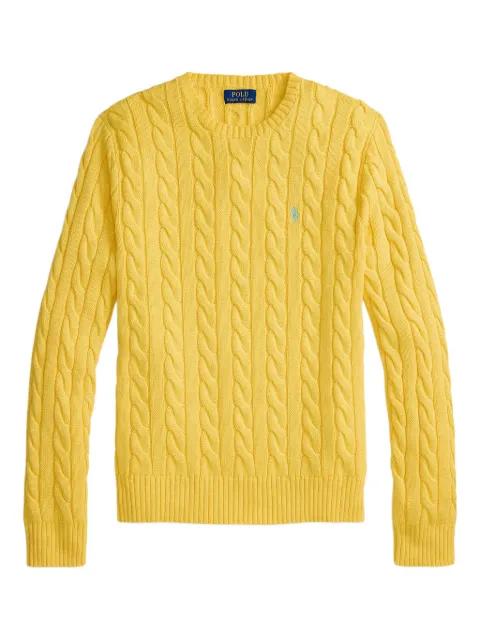 cable-knit embroidered sweater by POLO RALPH LAUREN