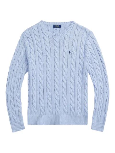 cable-knit embroidered sweater by POLO RALPH LAUREN