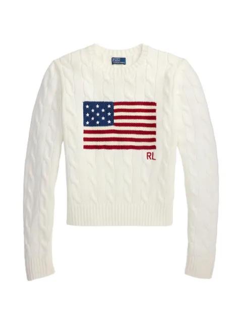 cable-knit flag sweater by POLO RALPH LAUREN