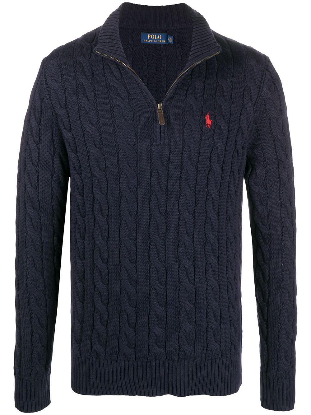 cable knit half-zip jumper by POLO RALPH LAUREN