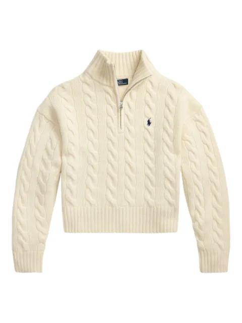 cable-knit half-zip sweater by POLO RALPH LAUREN
