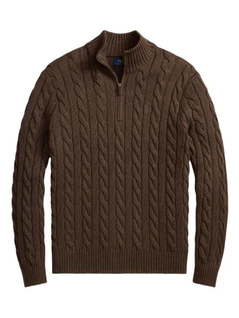 cable-knit half-zip sweater by POLO RALPH LAUREN