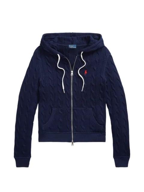 cable-knit hoodied cardigan by POLO RALPH LAUREN