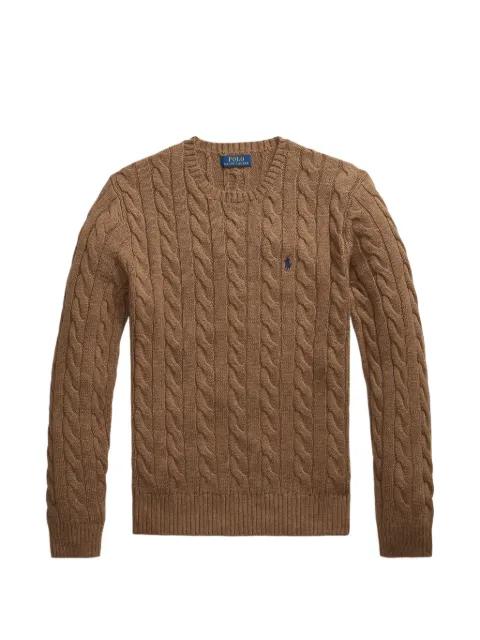 cable-knit logo-embroidered sweater by POLO RALPH LAUREN