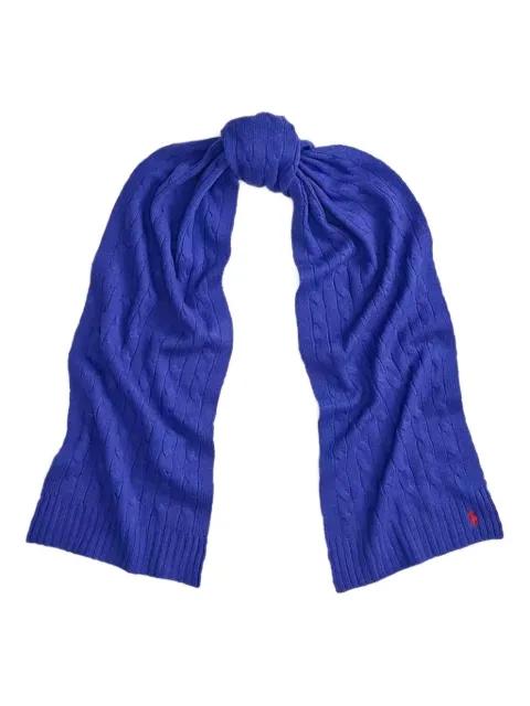 cable-knit logo scarf by POLO RALPH LAUREN