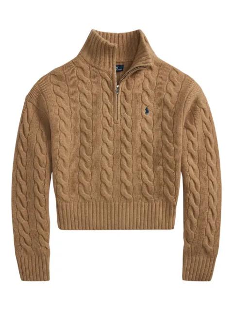 cable-knit mock-neck sweater by POLO RALPH LAUREN