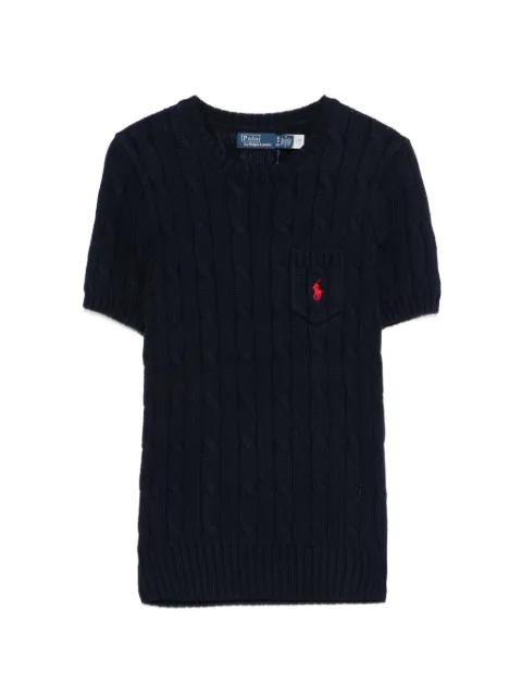cable-knit pocket T-shirt by POLO RALPH LAUREN