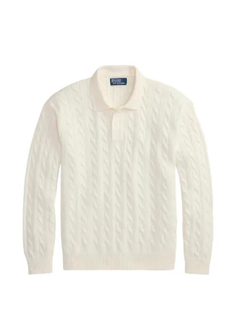 cable-knit polo-collar sweater by POLO RALPH LAUREN