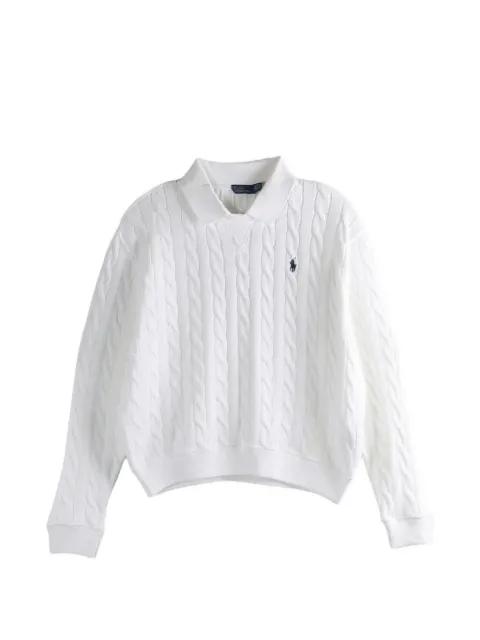 cable-knit polo-collar sweater by POLO RALPH LAUREN