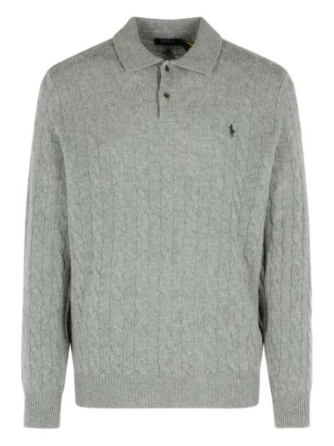 cable-knit polo-neck sweater by POLO RALPH LAUREN